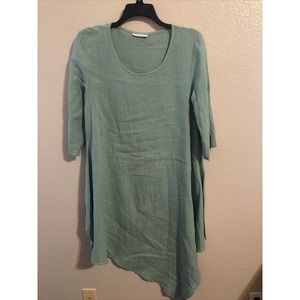 Bryan Walker Tunic Boho Green 100% Linen